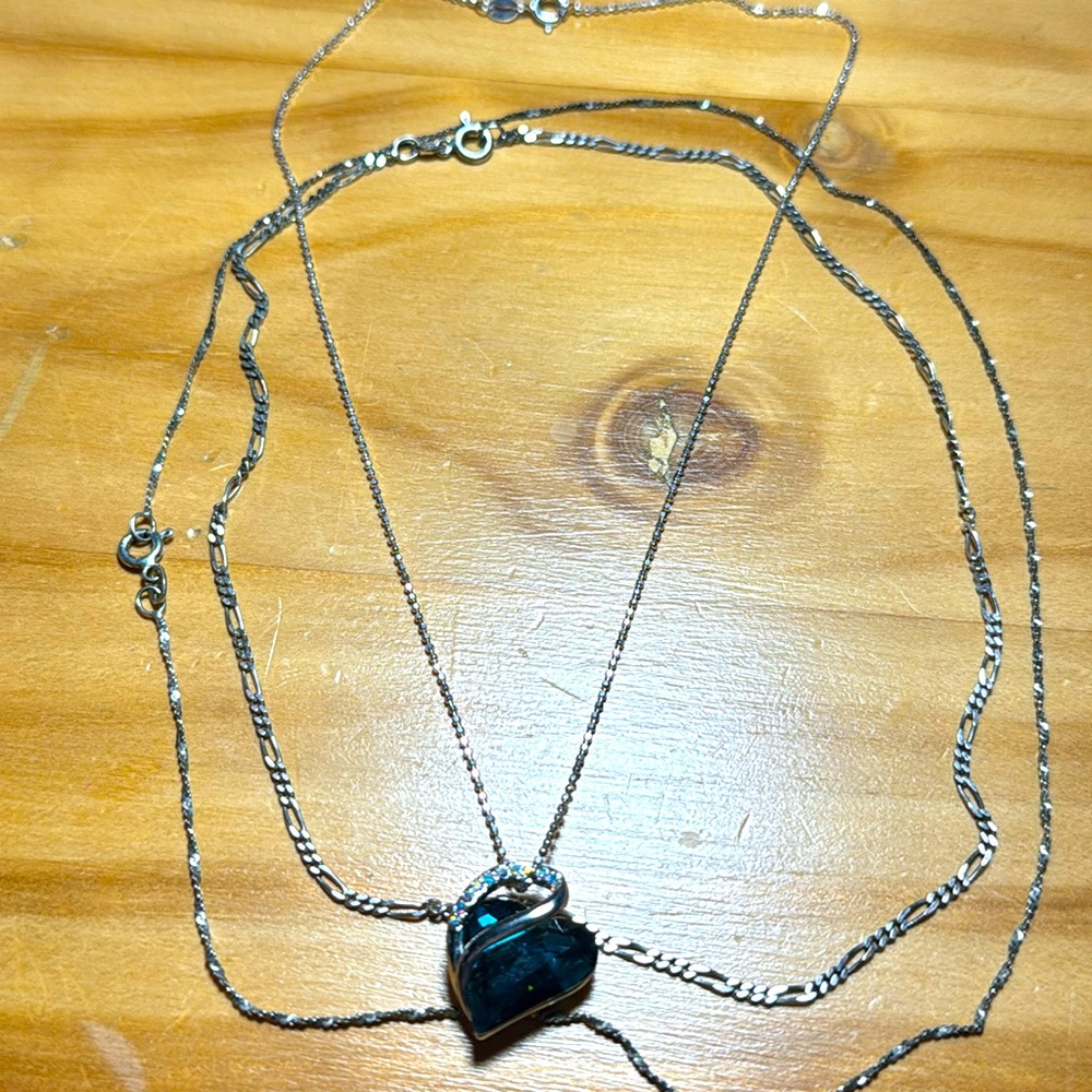 3 silver necklaces 925.